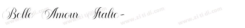 Belle Amour Italic字体转换